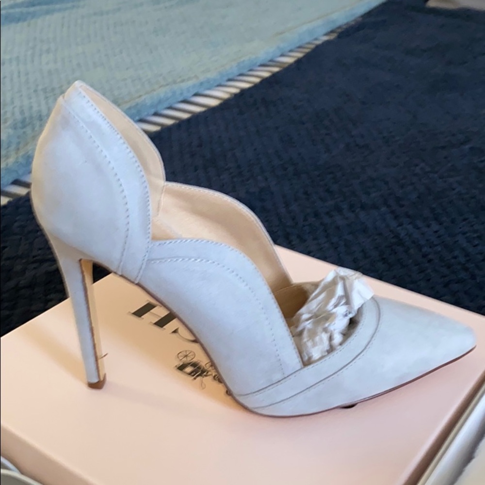 BRAND NEW!  In box. Grey ADLEY heels